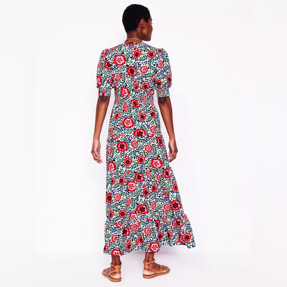 Boden Bella Puff Sleeve Maxi Dress
Multi, Foliage Scatter- NWT Sz 6R - Picture 4 of 7